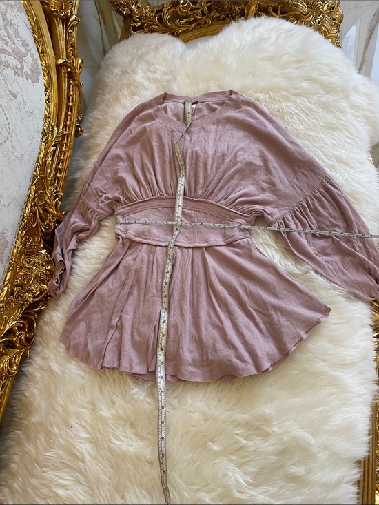 Free People Tops - Free People Mauve Long-Sleeve Peplum Tunic